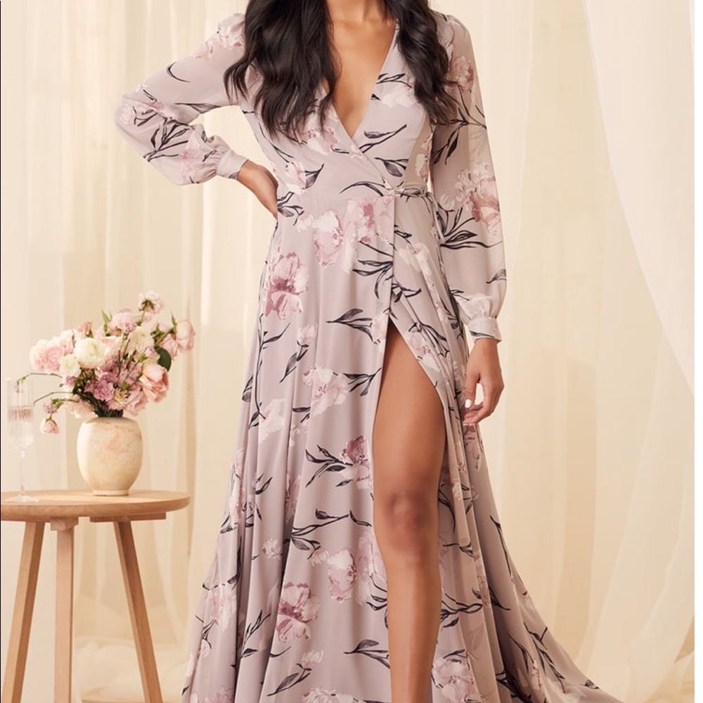 Lavender floral maxi comfy dress